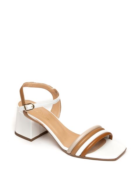 white nappa sandal FRANCO RUSSO | 3003NAPPA-BIANCO MULTI